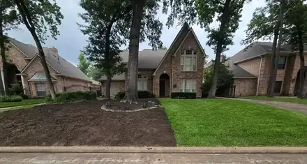 Lawn being leveled and repaired (photo 6 of 8)